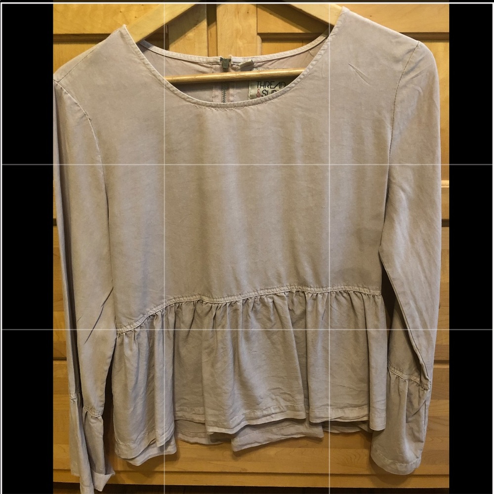Mauve peplum shirt